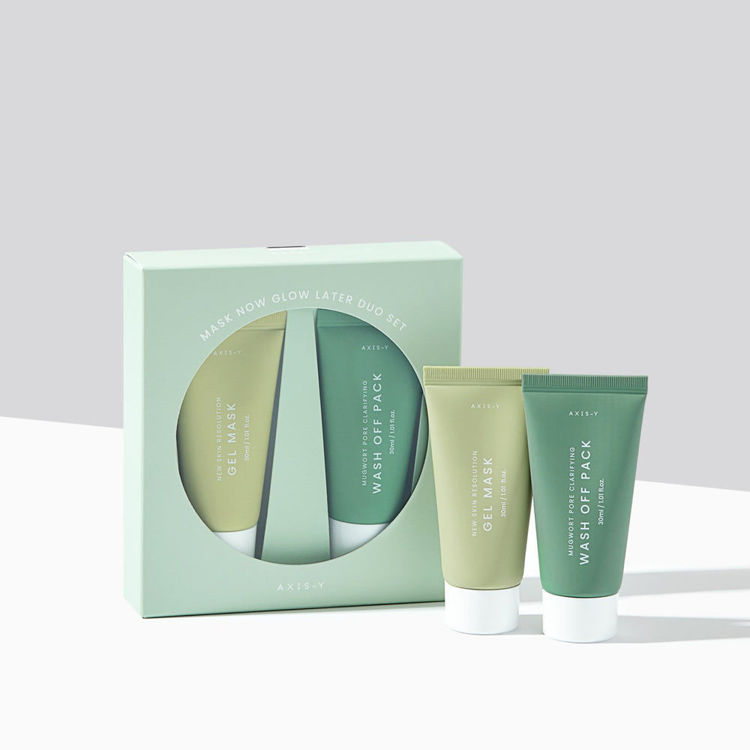 Axis-Y Mugwort Pore Clarifying Wash Off Pack & New Skin Resolution Gel Mask